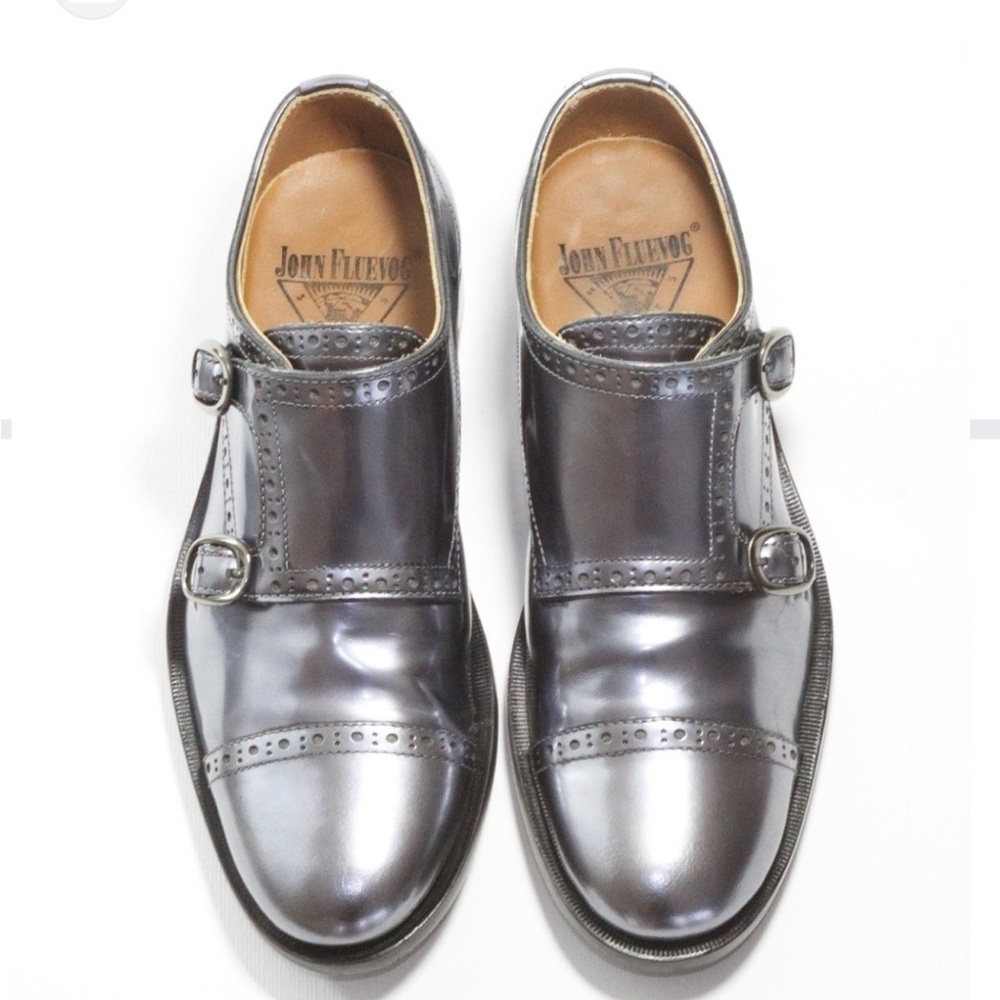 John Fluevog Fortitude Luther Metallic Grey Silver - women's 8 fits like 7